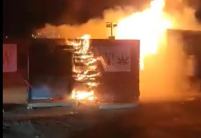 Cannabis shop damaged in suspicious fire