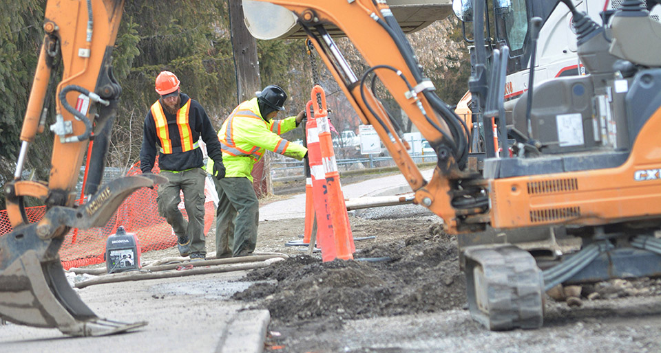 Beware of work crews in Oliver