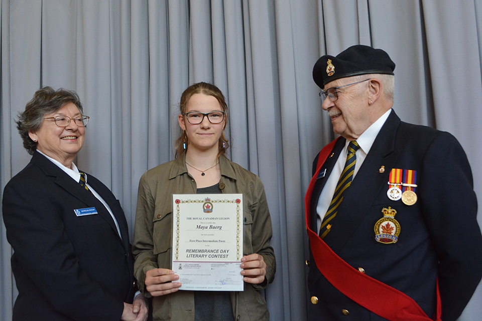 Oliver student’s poem chosen best in province
