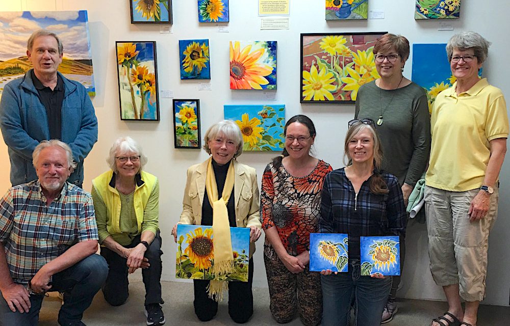 Flower power: Artists support Ukraine aid with sunflower art