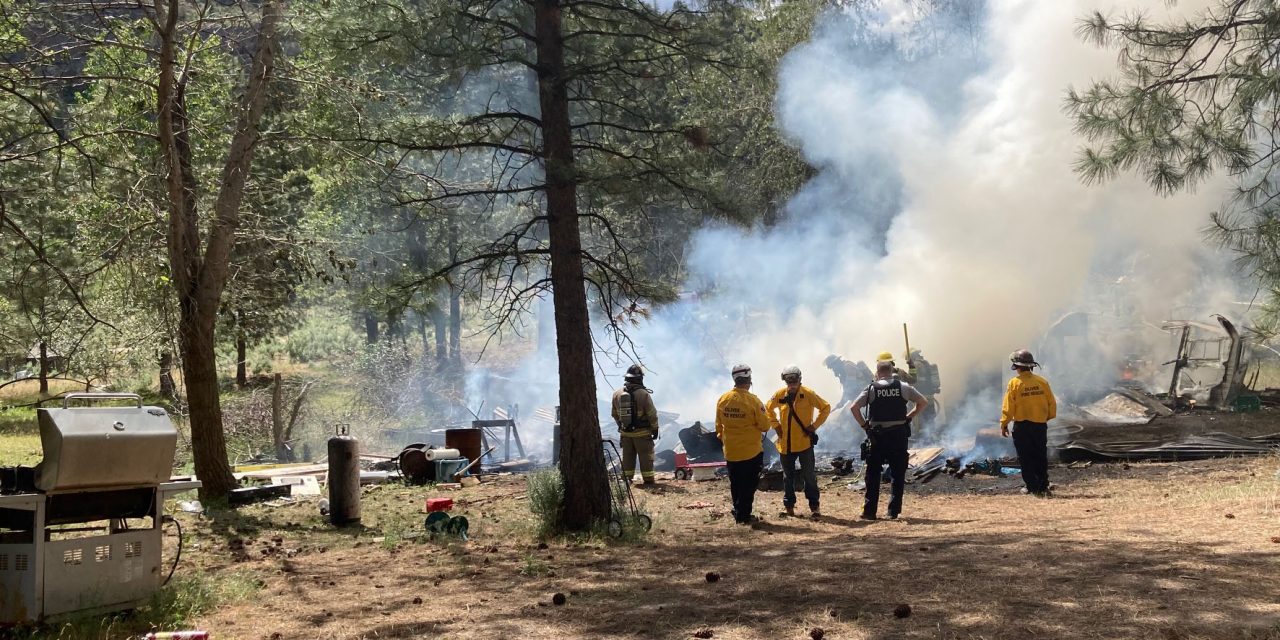 Oliver shack burns to ground