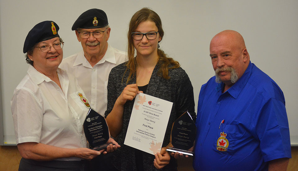 Oliver student’s poem wins national award