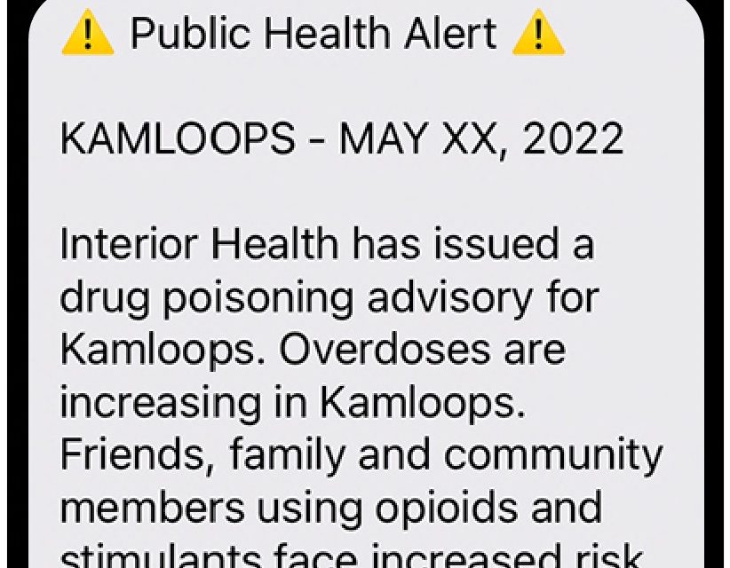Toxic drug alert texts now available in Interior