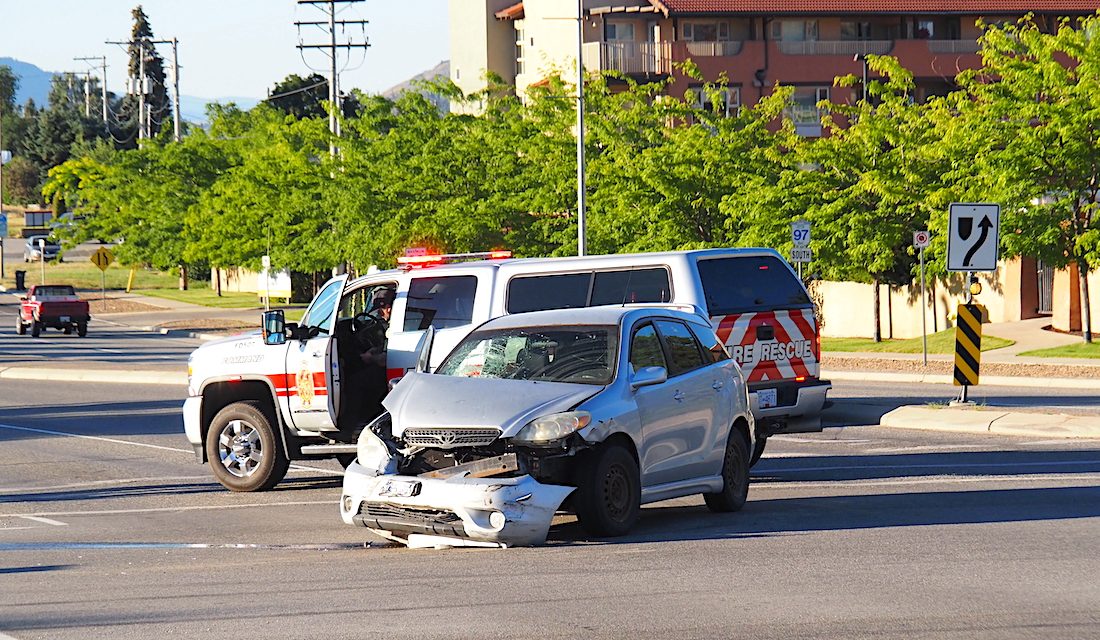 Two vehicle accident at Hwy. 3 and 97 junction