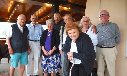 High school buddies laugh like teenagers 70 years on