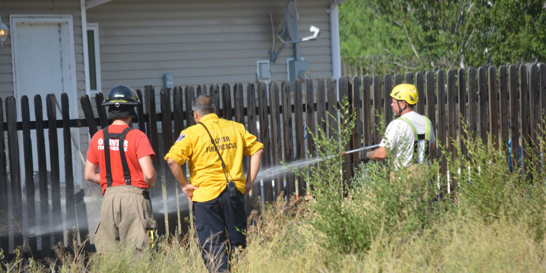 Riding mower starts fire