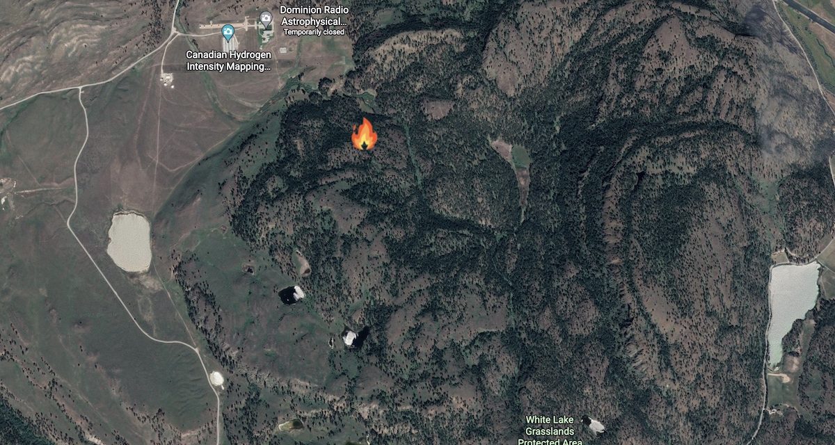 UPDATED: No longer active… Lightning sparks new fire in White Lake Grasslands area
