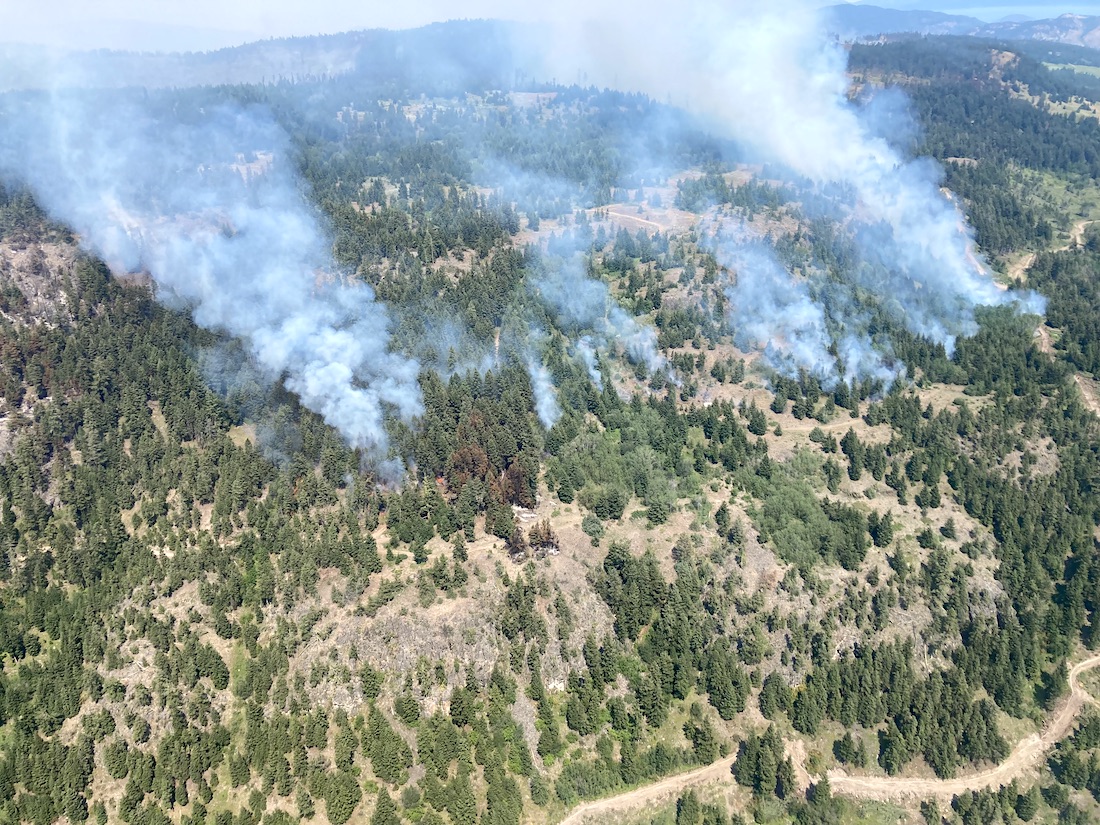 Small hand ignitions along Sheep Creek. 