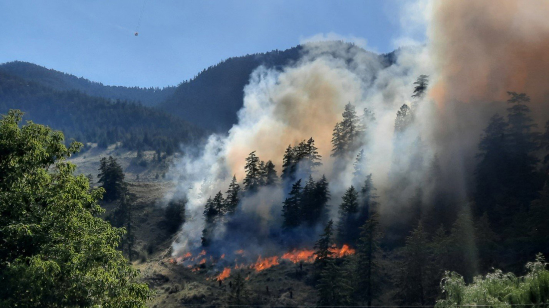 Possible visible smoke from pile burning: BCWS