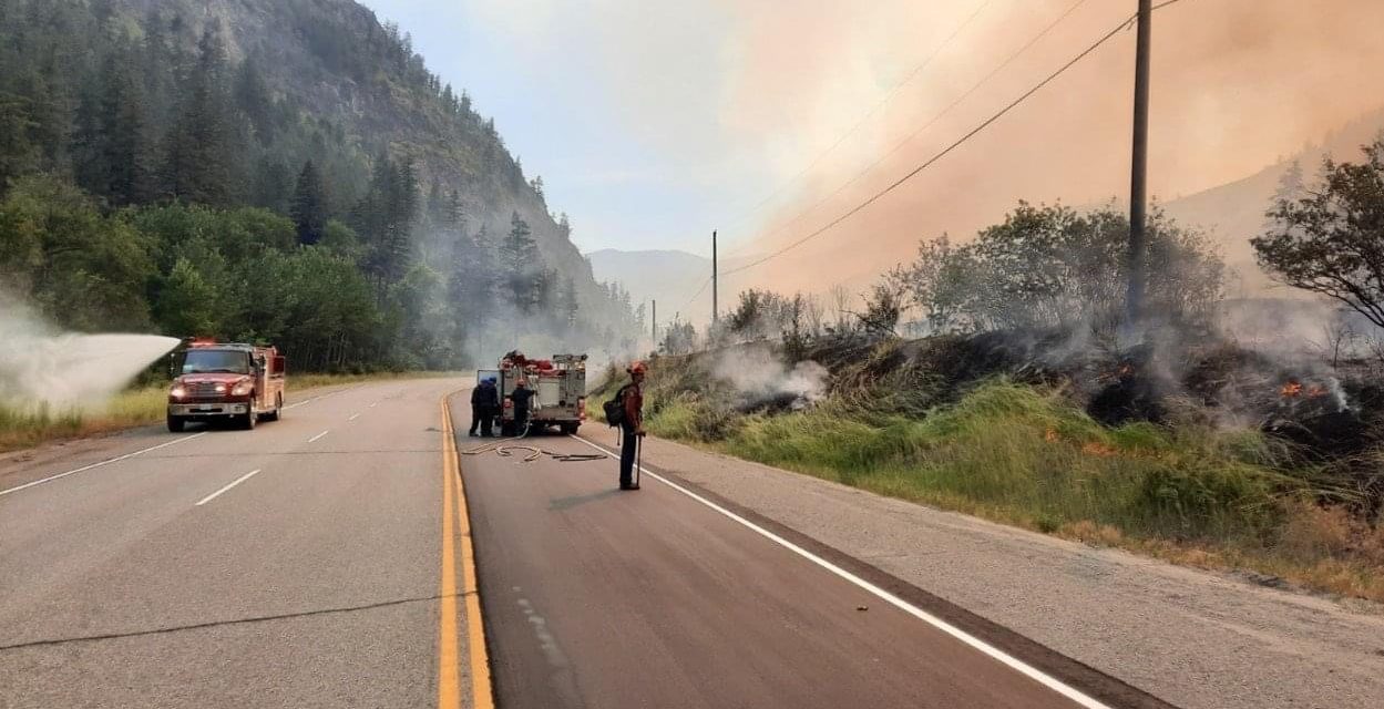 Planned ignitions along Hwy. 3A for Keremeos Creek fire