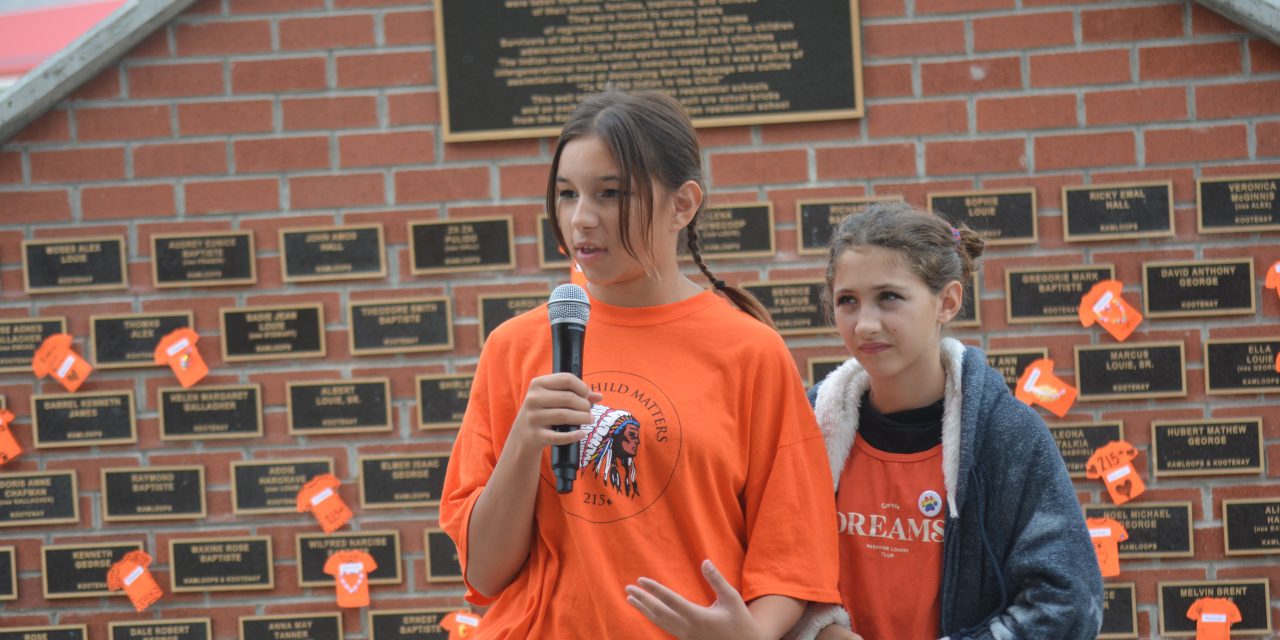 Local youth honour residential school attendees
