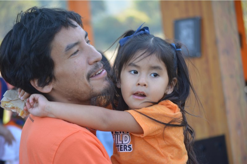 Girl and dad OIB