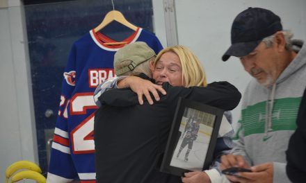 Old Timers honour hockey legend at Oliver arena