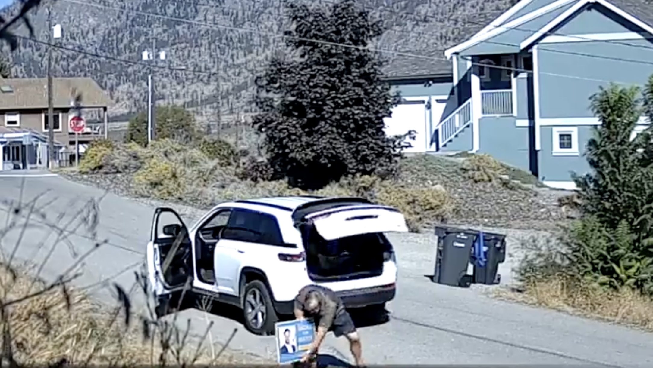 election sign theft caught on camera