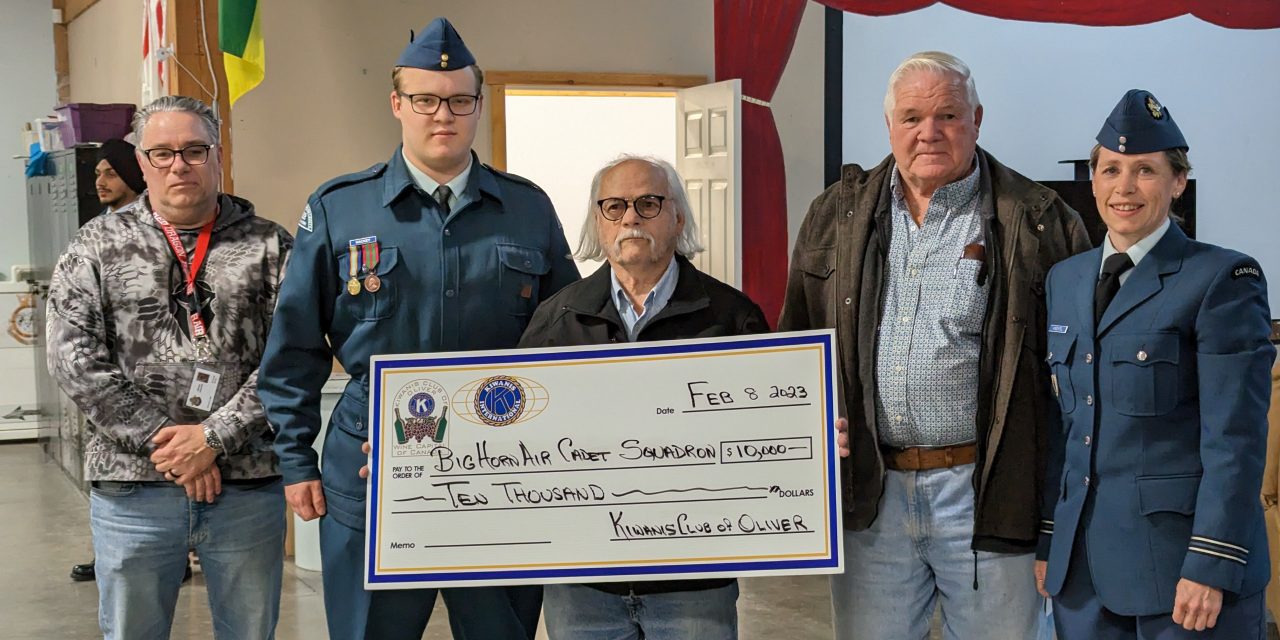 Air cadets soaring with hefty Kiwanis donation