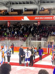 Danica receiving medal