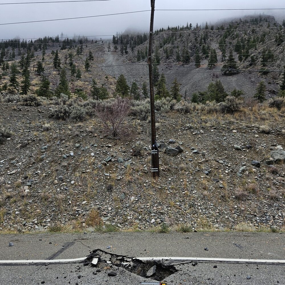 Hwy. 3 rock slide