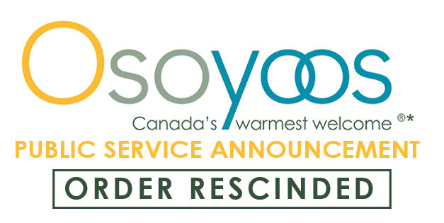 PUBLIC SERVICE ANNOUNCEMENT – TOWN OF OSOYOOS