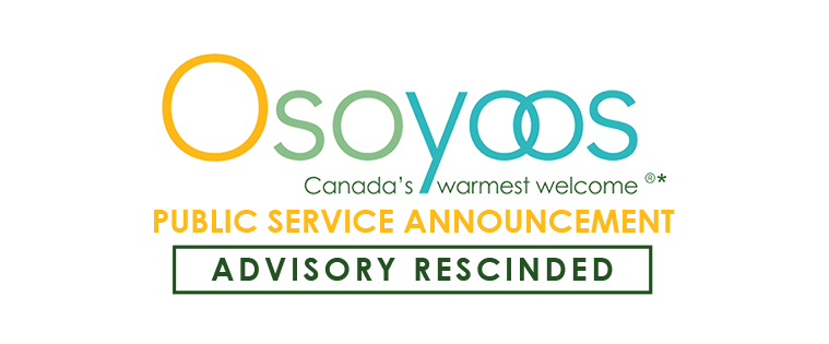 PUBLIC SERVICE ANNOUNCEMENT – TOWN OF OSOYOOS