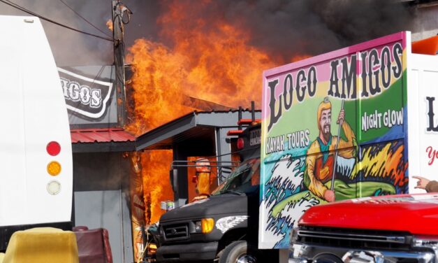 VIDEO: Firefighters battling Loco Amigos fire in Osoyoos