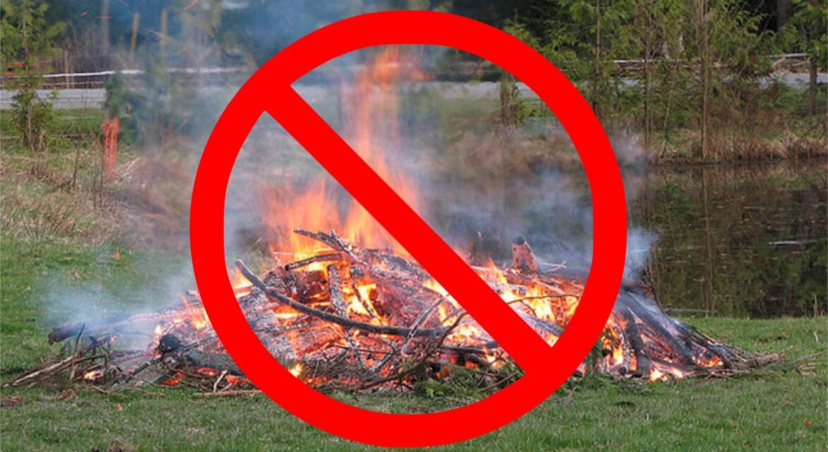 Reminder: open burning season closes April 15