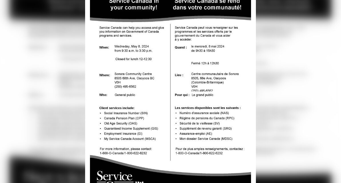 Service Canada community outreach in Osoyoos