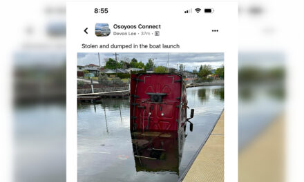 GPS directs semi truck into waters of Osoyoos Marina