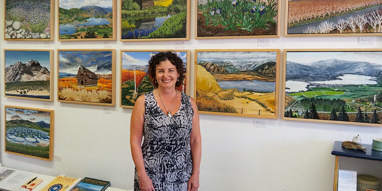 Re-emerging artist picks ups brushes after 40 years