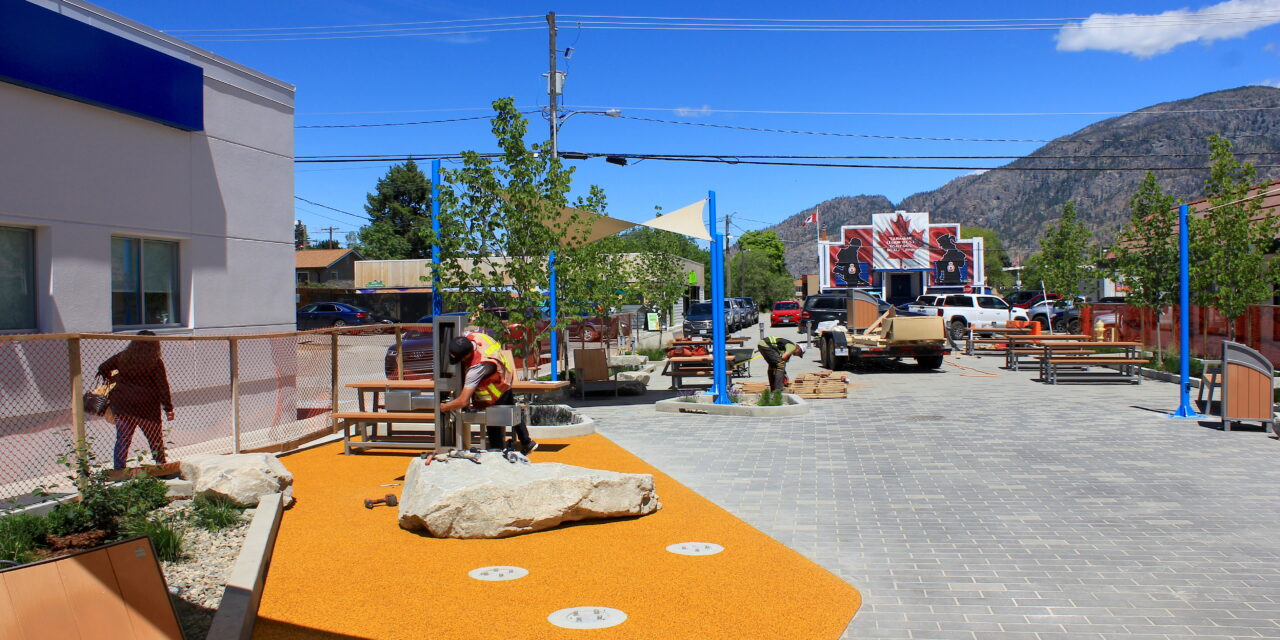 Almost done: 85th St. Plaza opened on Canada Day eve