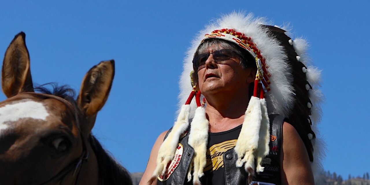 Historic horseback crossing by Syilx Okanagan people