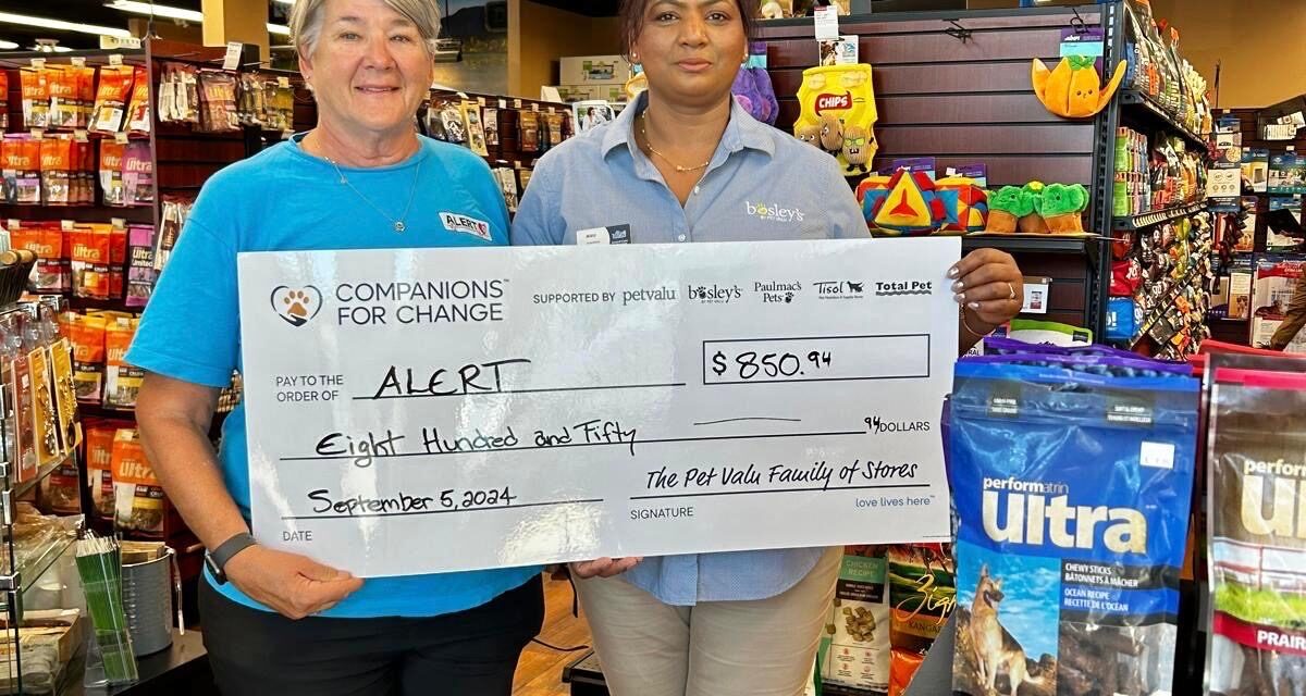 Bosley’s Oliver donates to ALERT