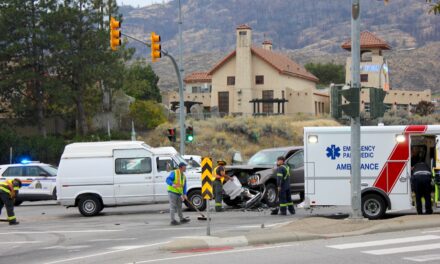 Two vehicle accident at intersection of Hwy. 3 and Hwy. 97