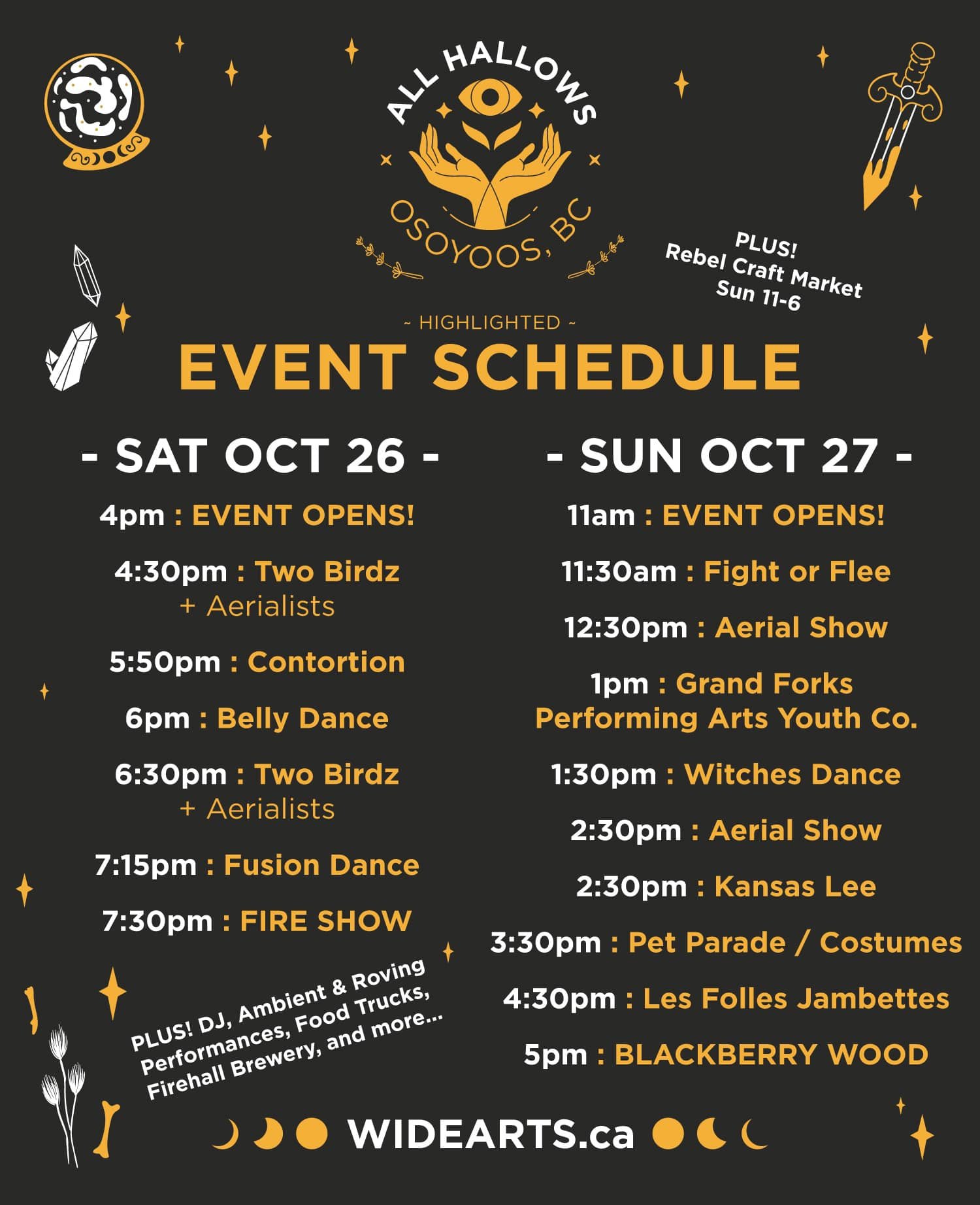 event schedule