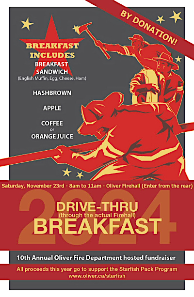Oliver fire department drive thru breakfast