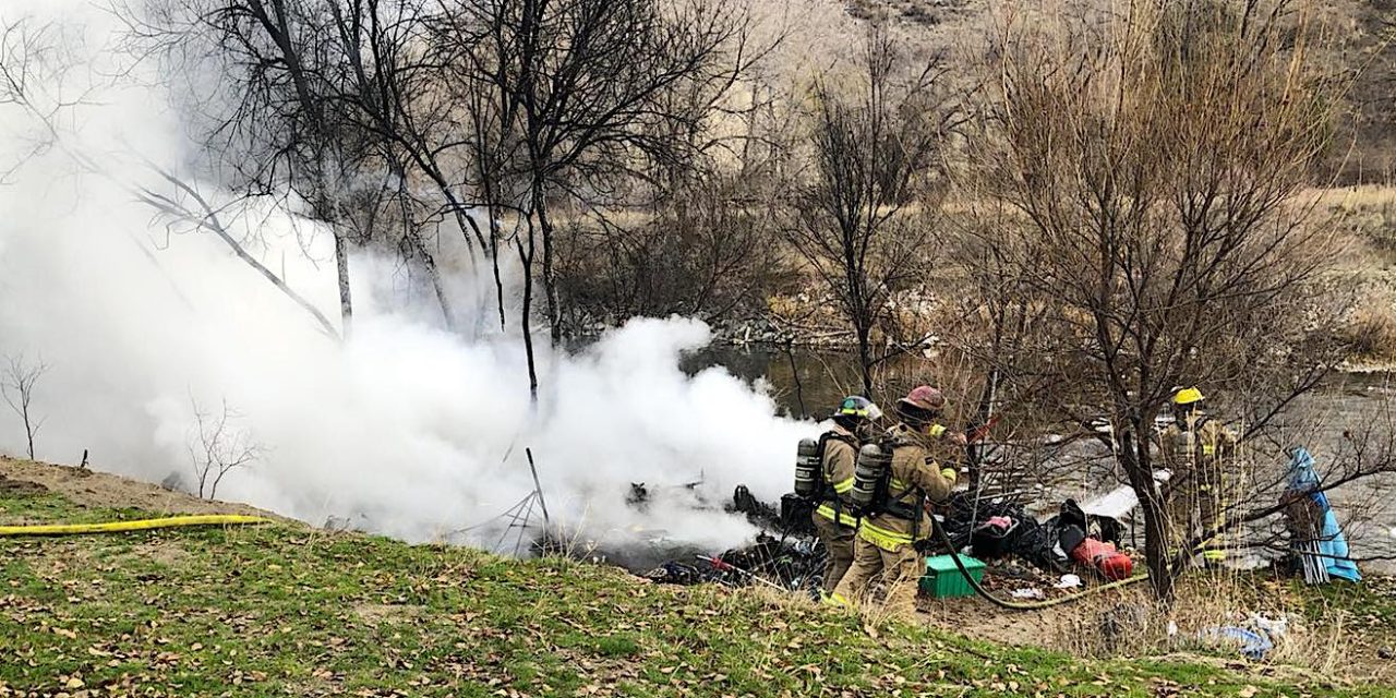 Fire and propane tank explosions at homeless encampment 