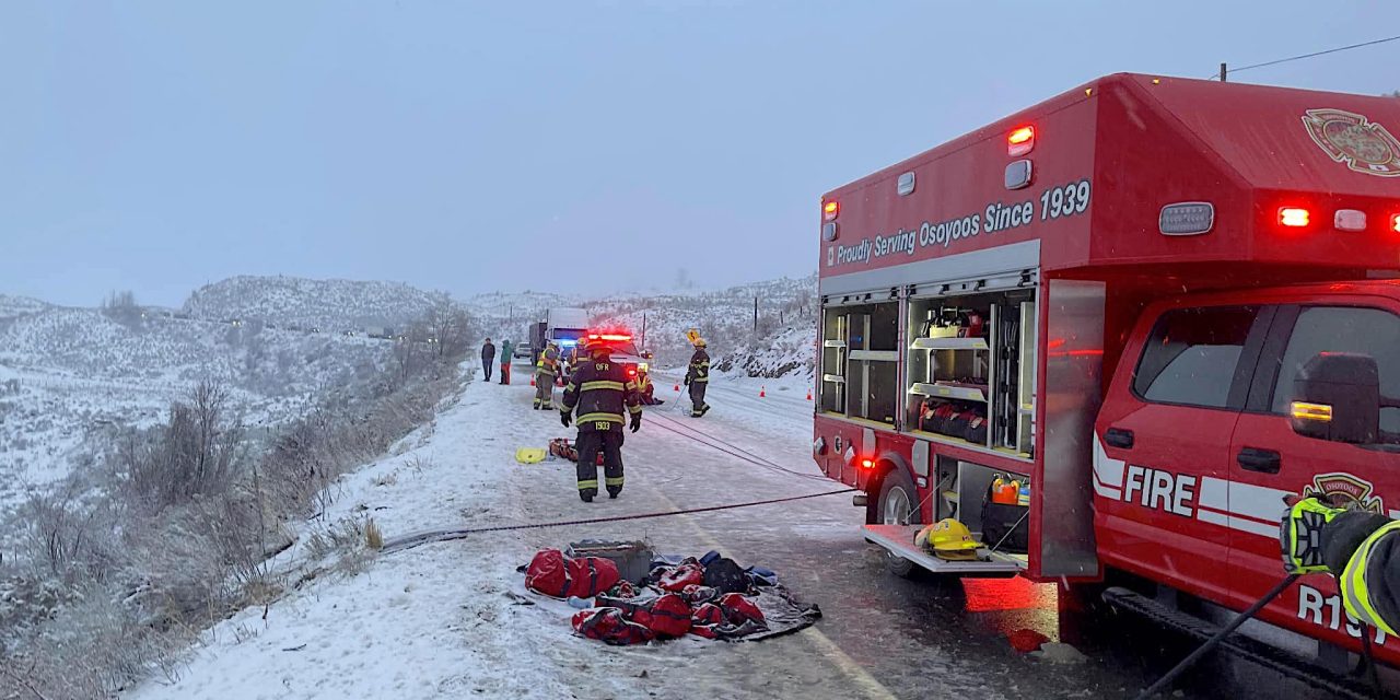 Osoyoos Fire Rescue extricates person trapped in vehicle