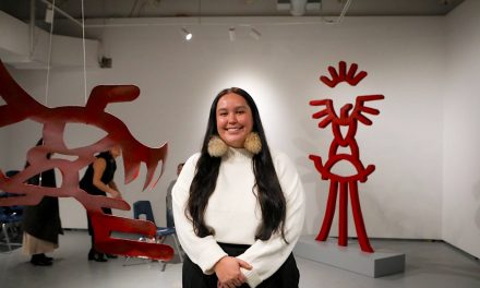 OIB artist turns pictographs into towering sculptures