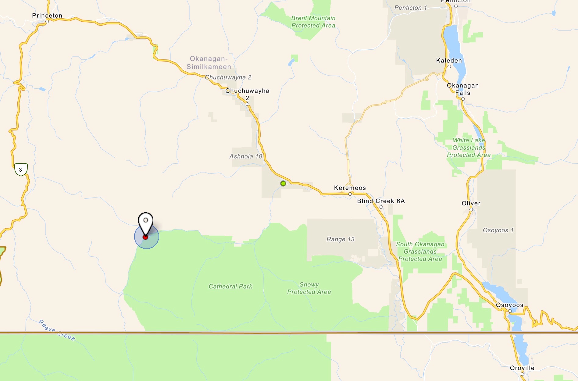 young creek fire cathedral