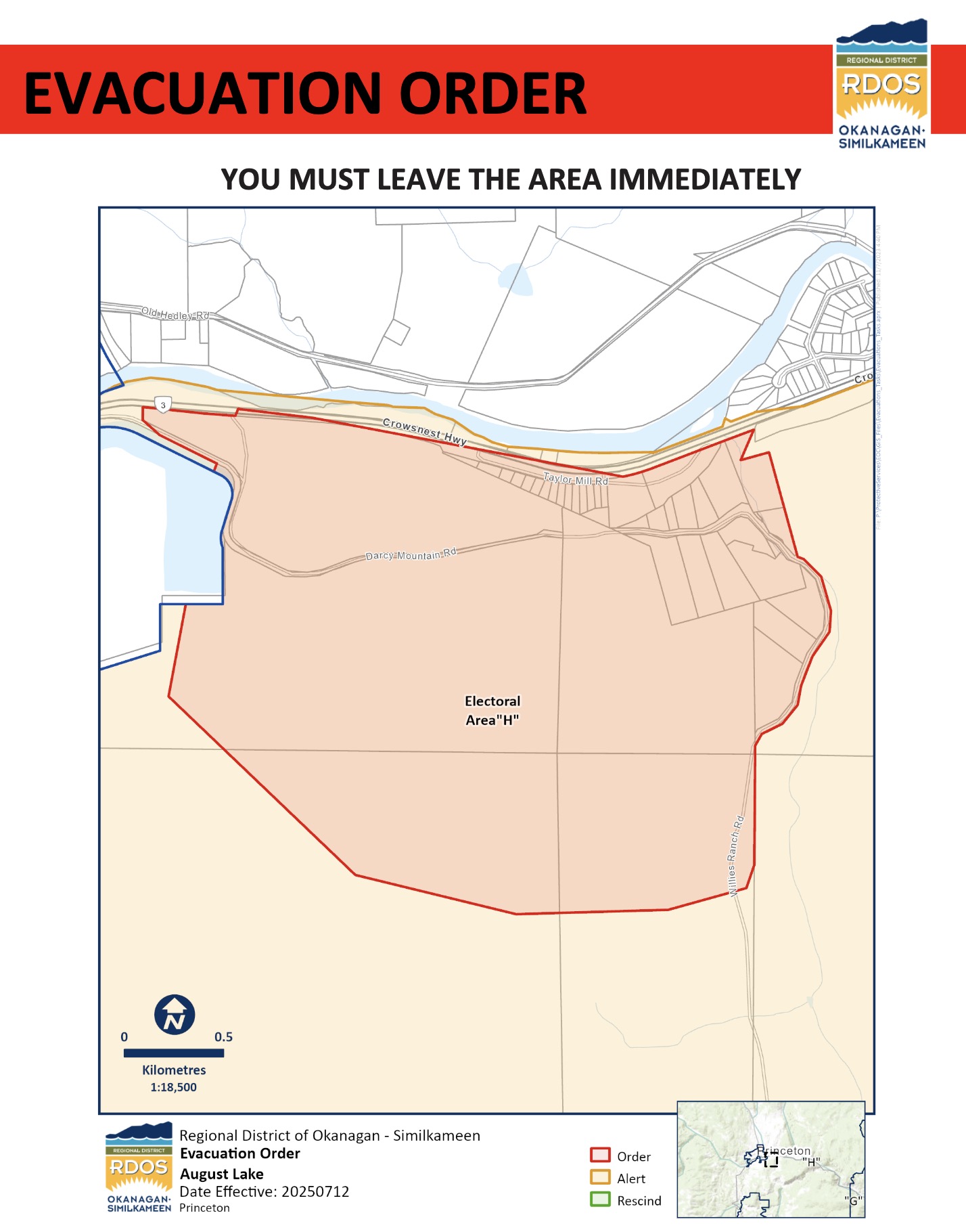 RDOS evacuation