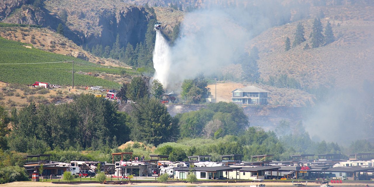 Fire near The Cottages brought to heel