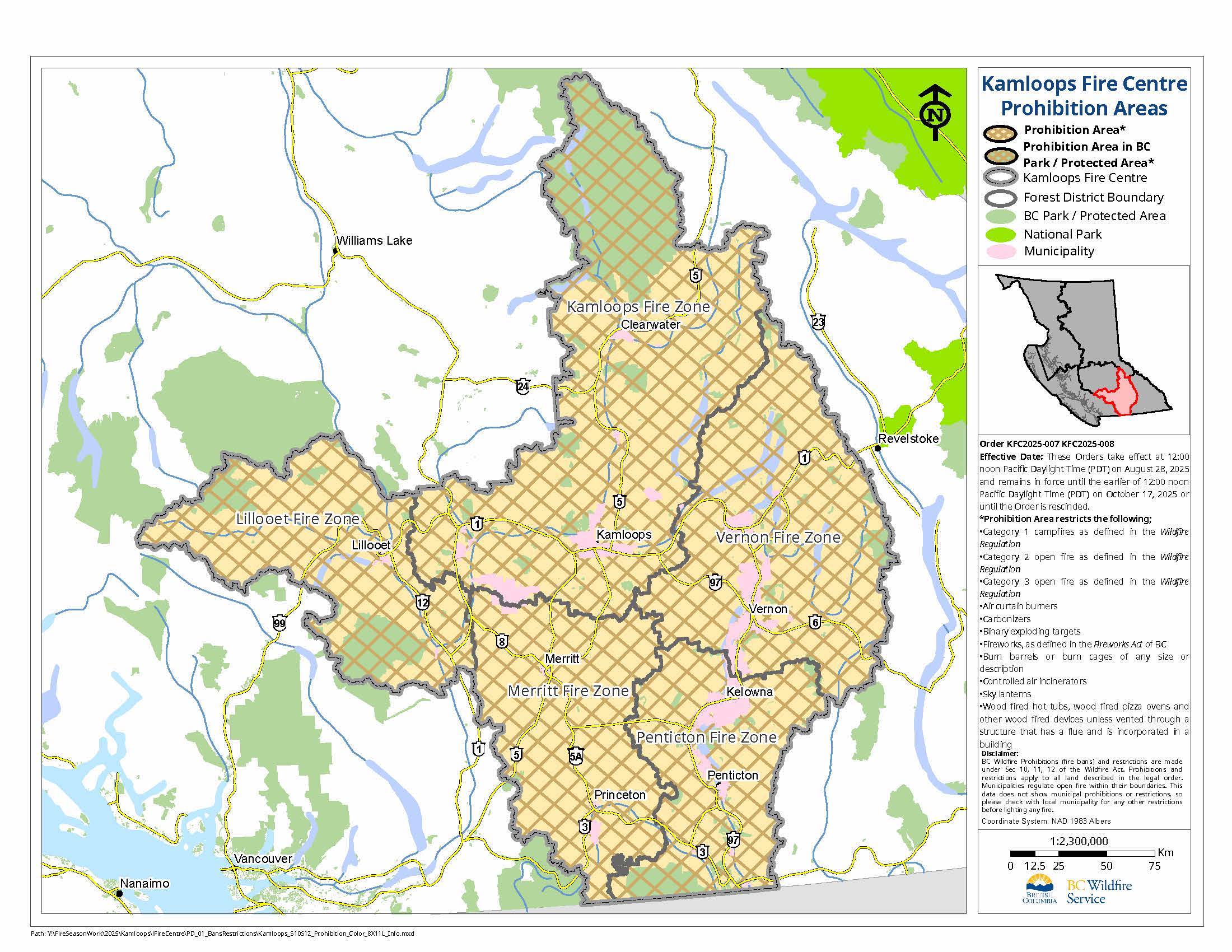 Kamloops Fire Centre MAP