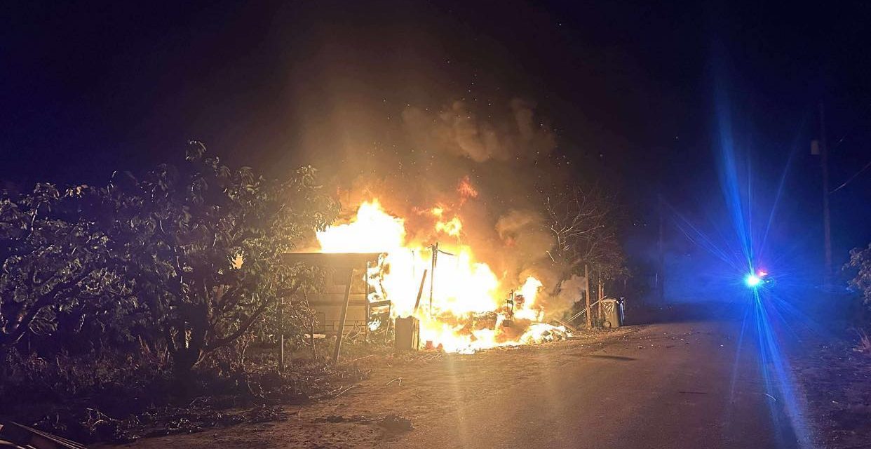 RV fire knocked back before spreading