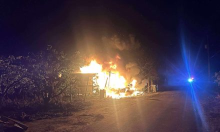 RV fire knocked back before spreading