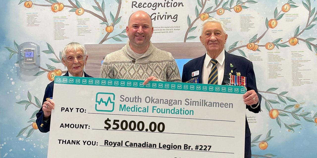 OK Falls Legion donates $5,000 to support SOGH campaign
