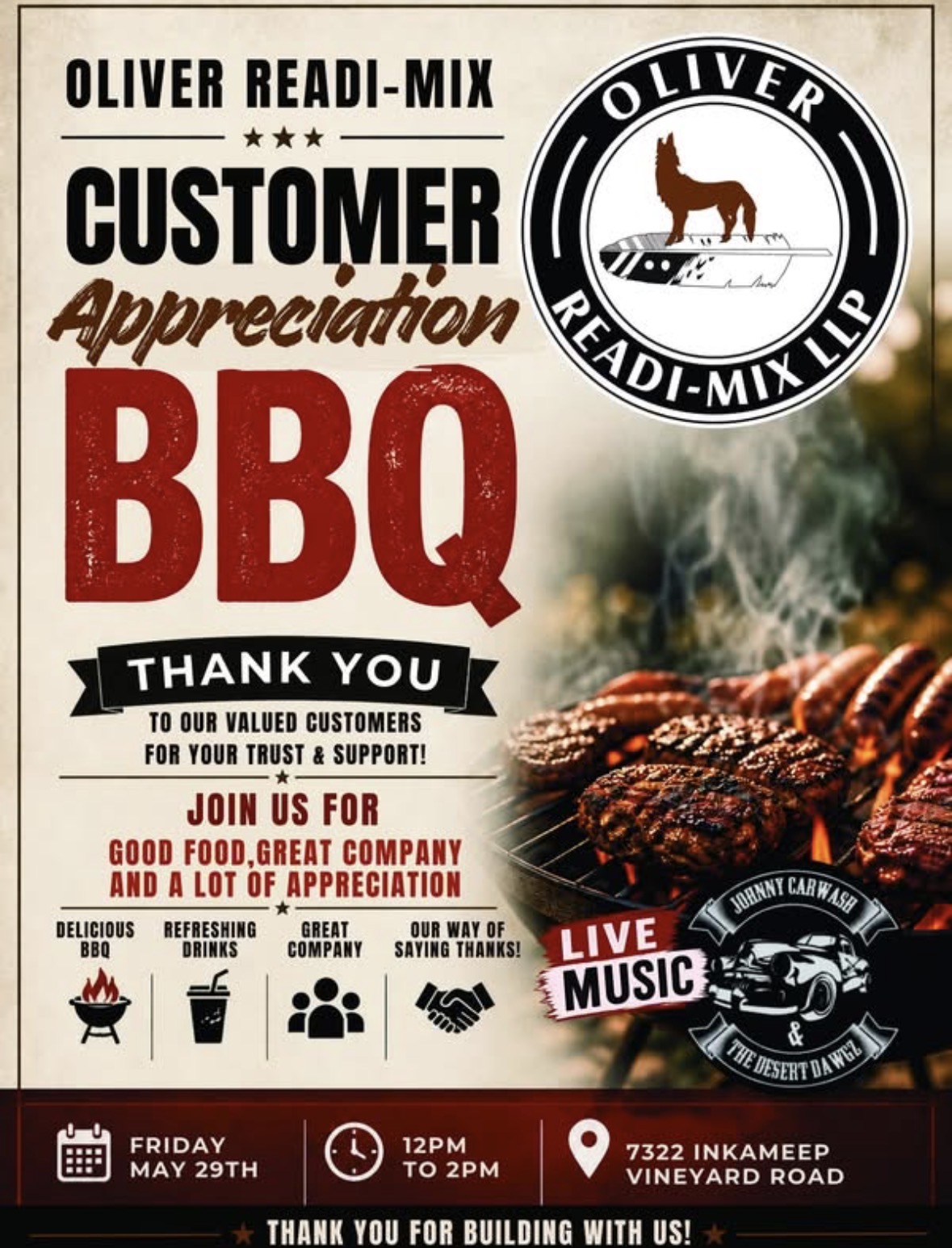 Customer Appreciation BBQ at Oliver Readi-Mix