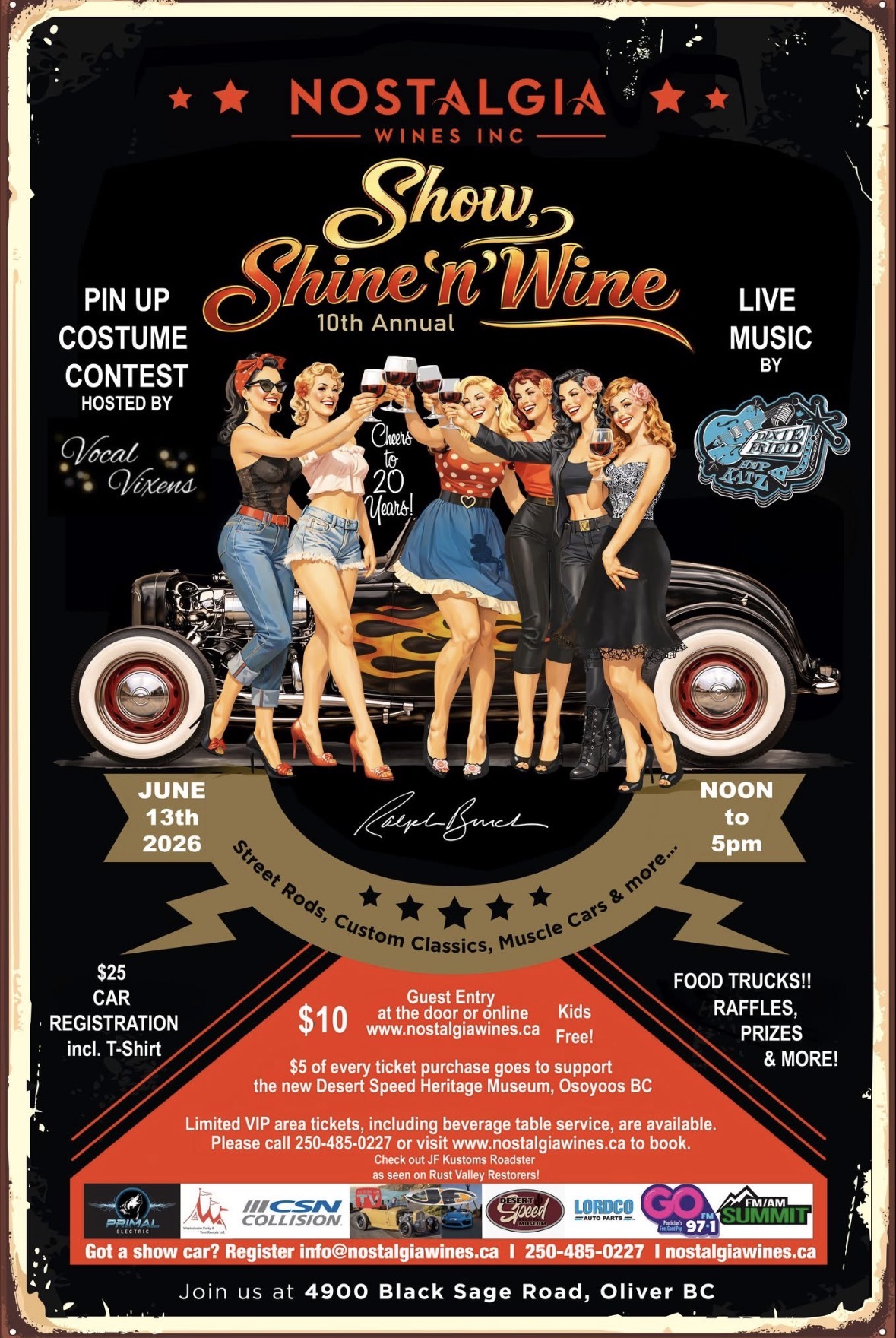 10th Annual Show, Shine ‘n’ Wine at Nostalgia Winery