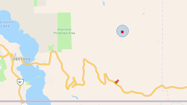 New wildfire burning east of Osoyoos after lightning strike