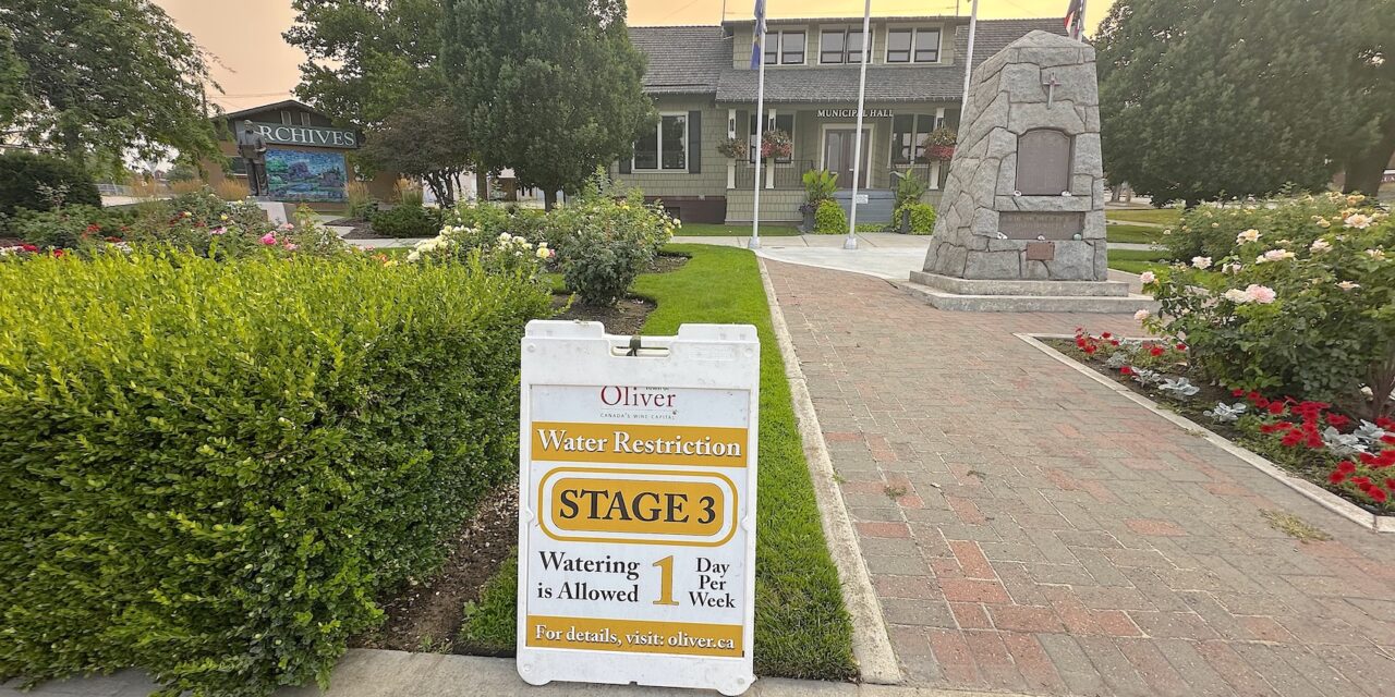 Oliver jumps from Stage 1 to Stage 3 water restrictions